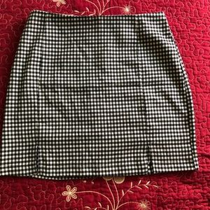 Eyeshadow checkered mini skirt